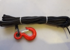 Трос синтетический Liros для лебедки 5мм с крюком (15м)